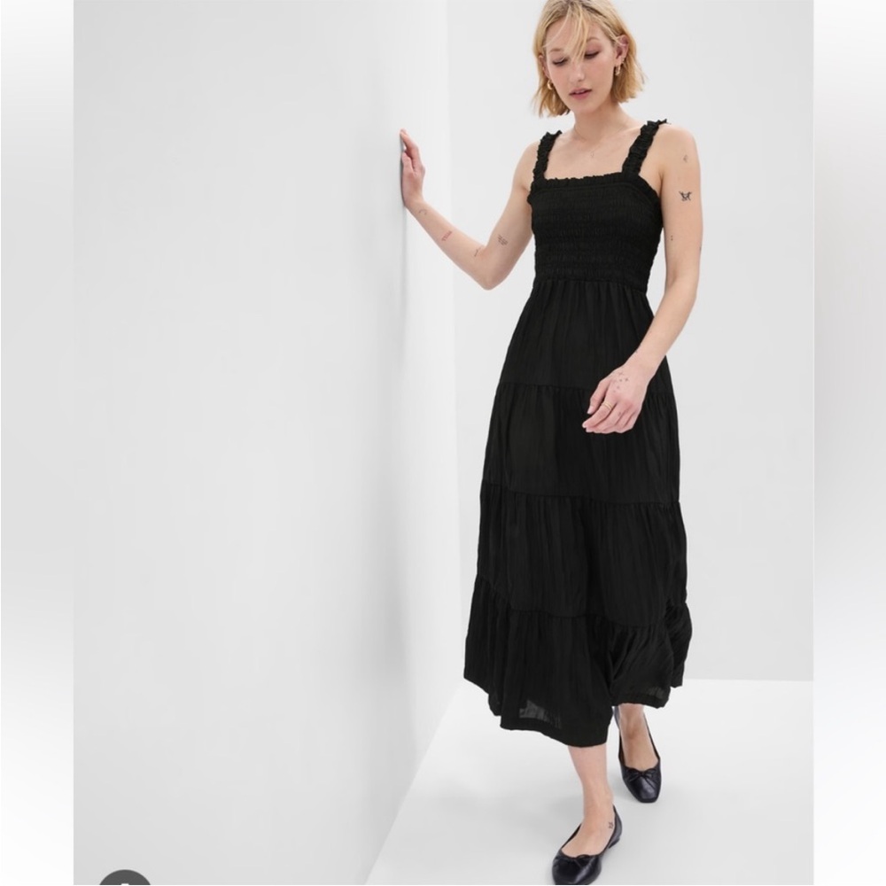 GAP smocked tiered maxi dress - tall